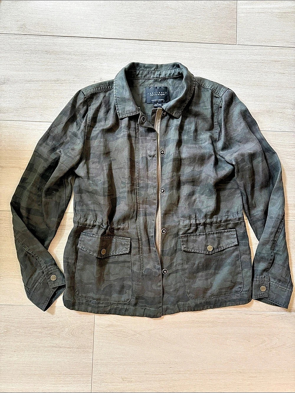 SANCTUARY Crafted & Tailored Utility Jacket Linen Blend Size M